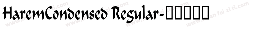 HaremCondensed Regular字体转换